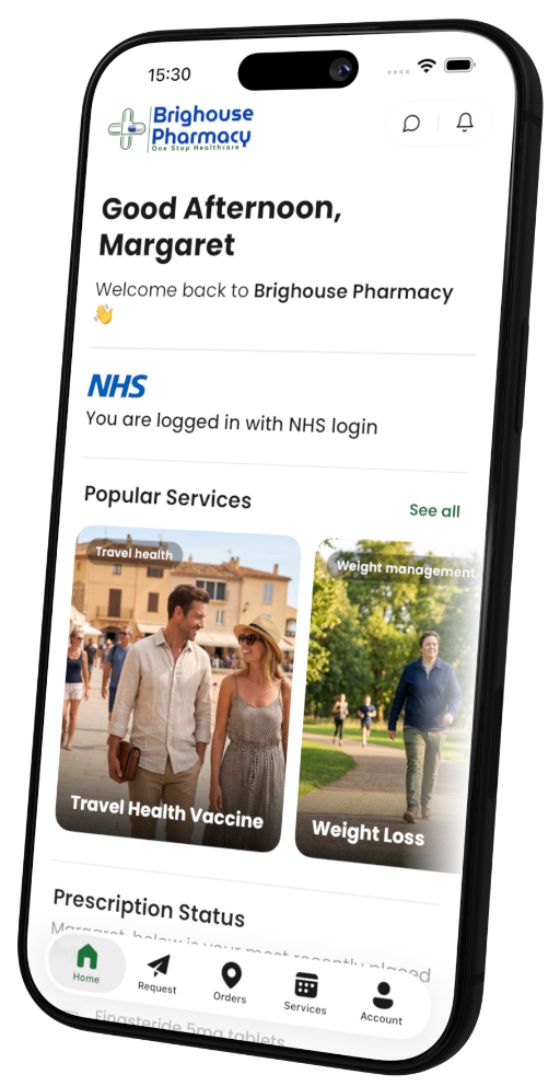 Brighouse Pharmacy mobile app preview
